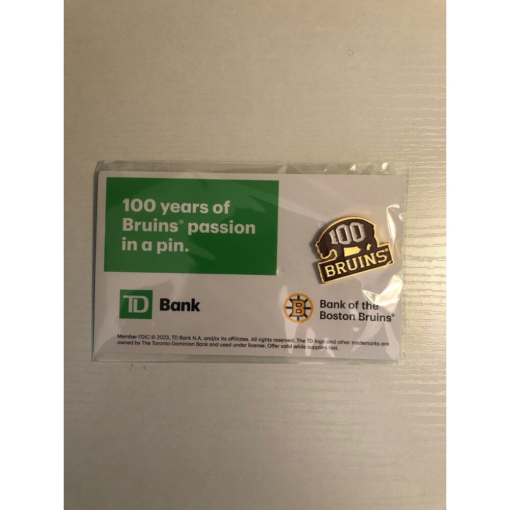Boston Bruins Centennial TD Bank Limited Edition Lapel Pin